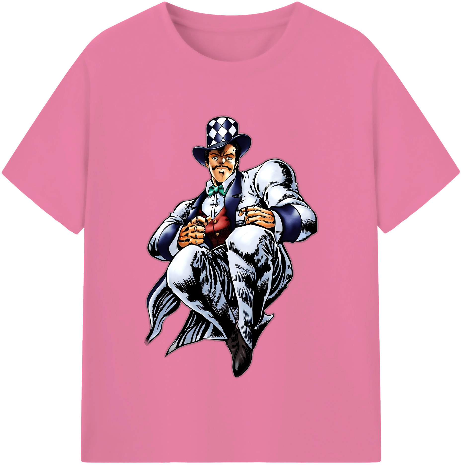 （画像用） ジョジョの奇妙な冒険 ウィル?アントニオ?ツェペリ JoJo's Bizarre Adventure Will Anthonio Zeppeli 綿100％半袖Tシャツ（フロントプリント）